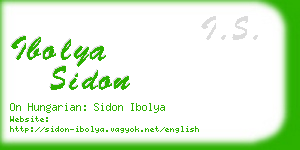 ibolya sidon business card